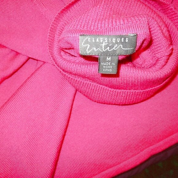 Classiques Entier MERINO Wool TURTLENECK Size M Ribbed Sweater LONG SLEEVES Vtg - Picture 4 of 8